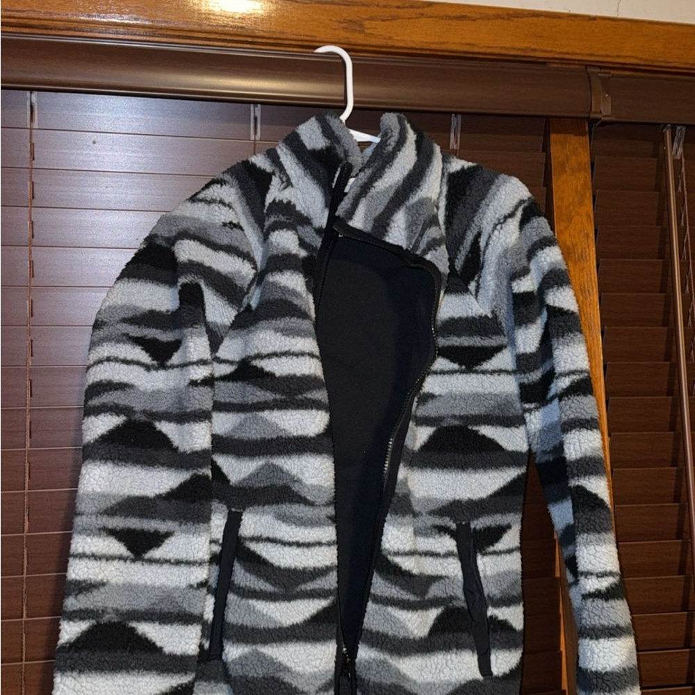 Black and Gray Patterned Jacket